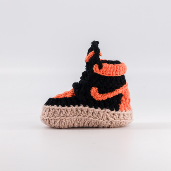 Orange Juice — handmade crochet baby shoes
