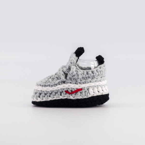 Silver Bullet — handmade crochet baby shoes