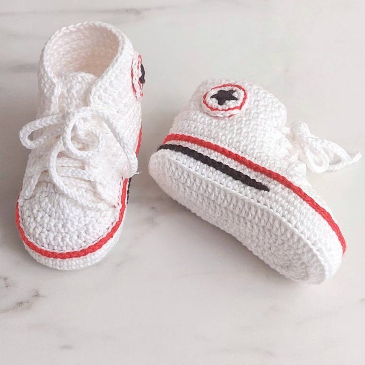 Canvas Classic — handmade crochet baby shoes