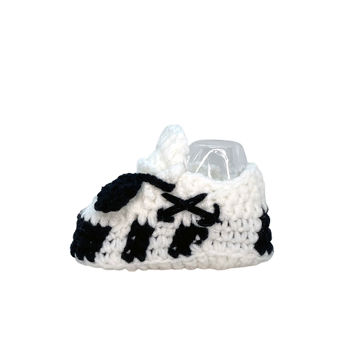 Inked Slip-On — handmade crochet baby shoes
