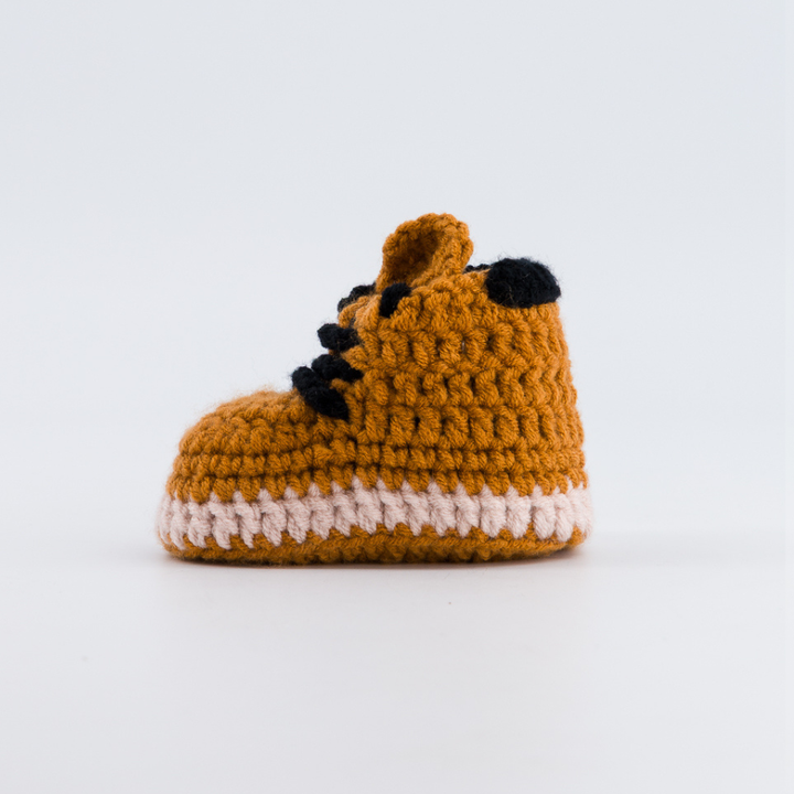 Wheat Boot — handmade crochet baby shoes