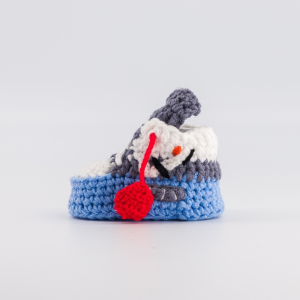 Ivory Cushion — handmade crochet baby shoes