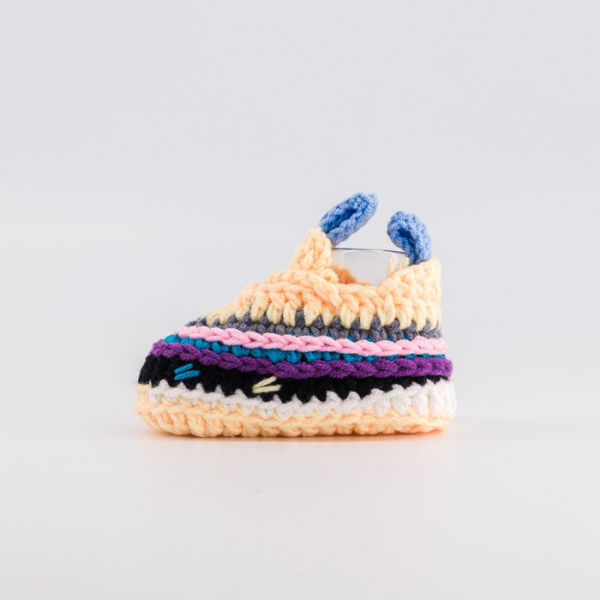 Rainbow Cord — handmade crochet baby shoes
