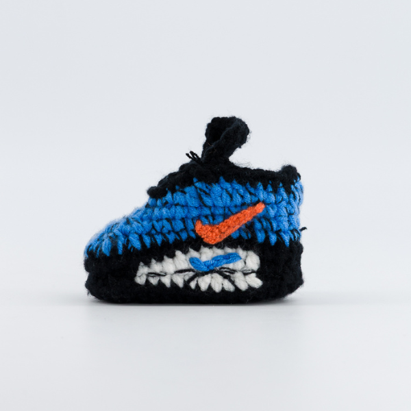 Blue Wave — handmade crochet baby shoes